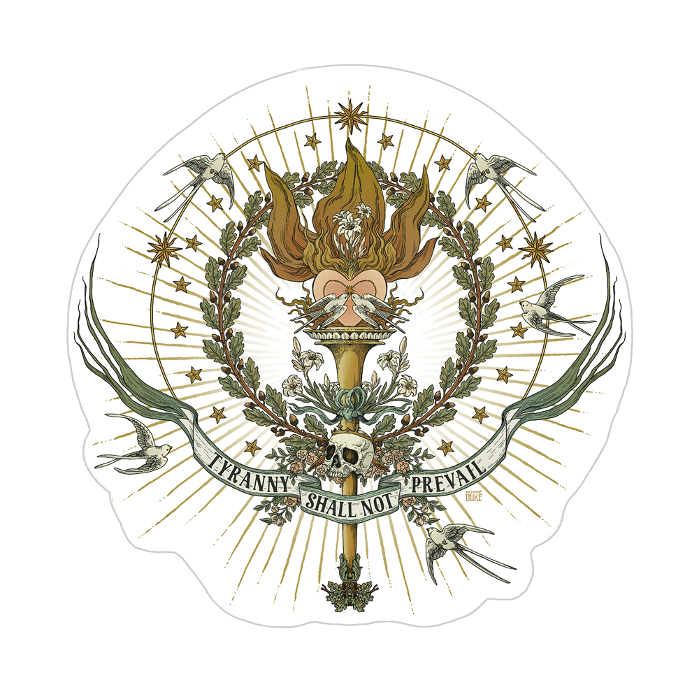 Against Tyranny Clear Sticker