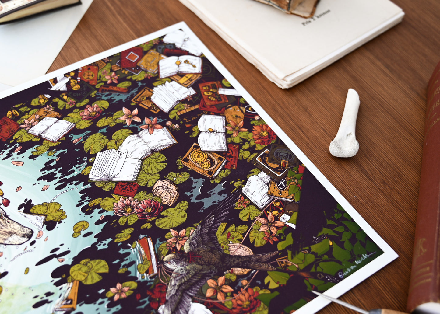 Bibliothecary — giclée fine art print by Erica Williams (HookieDuke) (view 4)