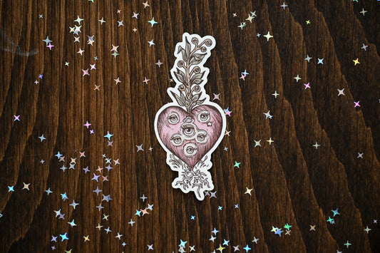 Furby Sacred Heart Sticker by Erica Williams (HookieDuke)
