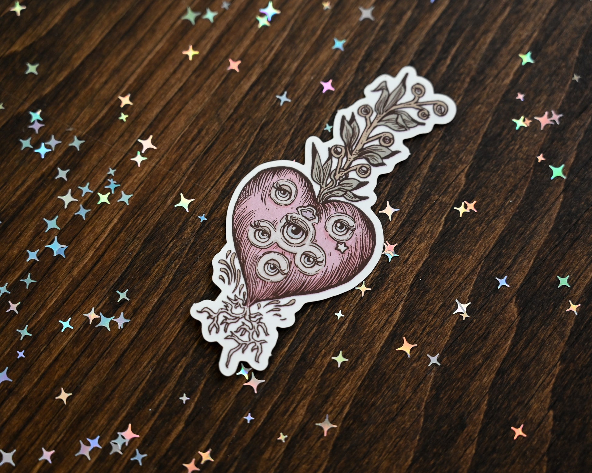 Furby Sacred Heart Sticker by Erica Williams (HookieDuke) (view 2)