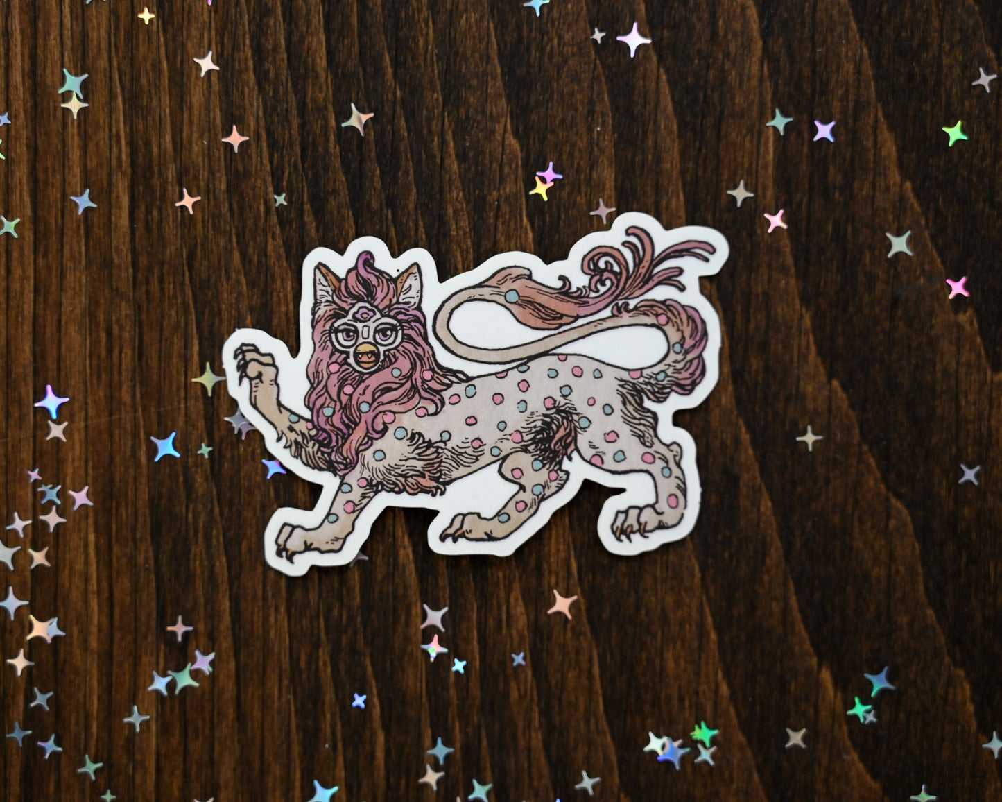 Furby Spotted Leo Sticker