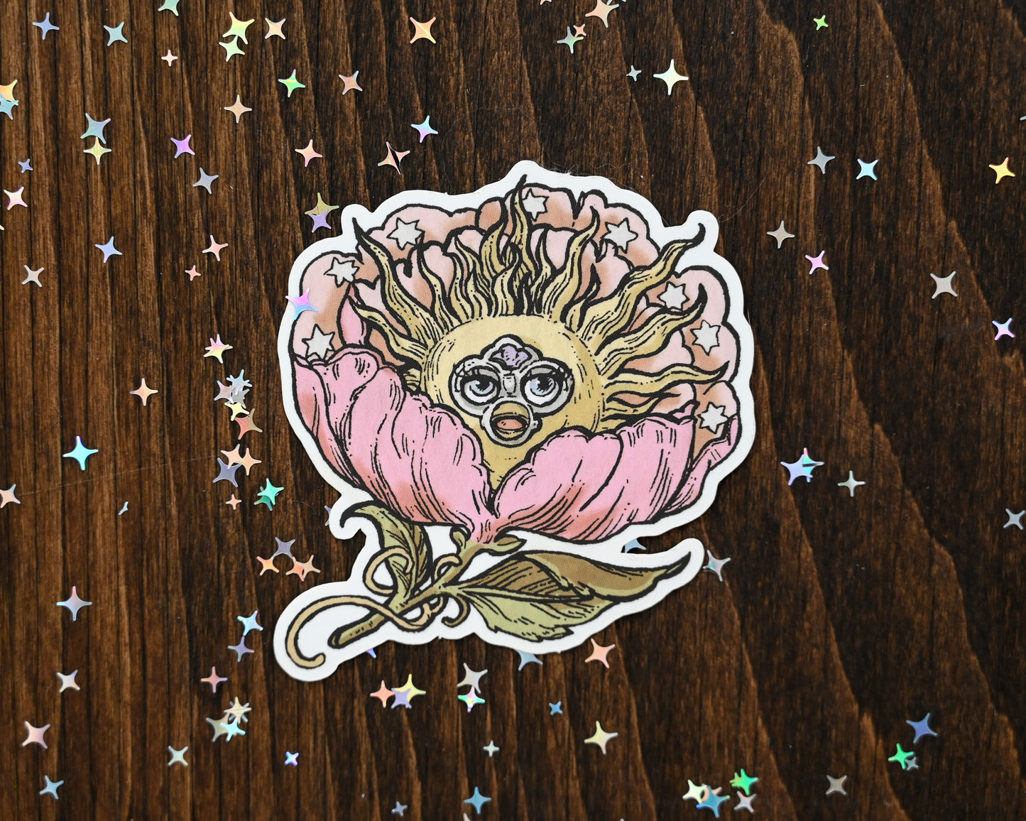 Furby Solar Flower Sticker