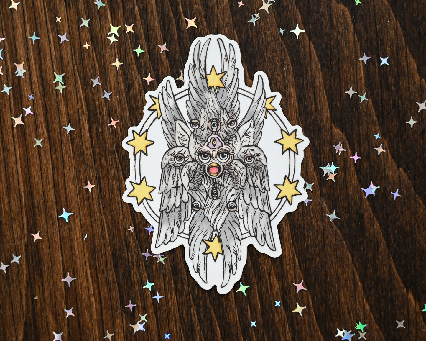 Furby Biblically Accurate Angel Sticker by Erica Williams (HookieDuke)