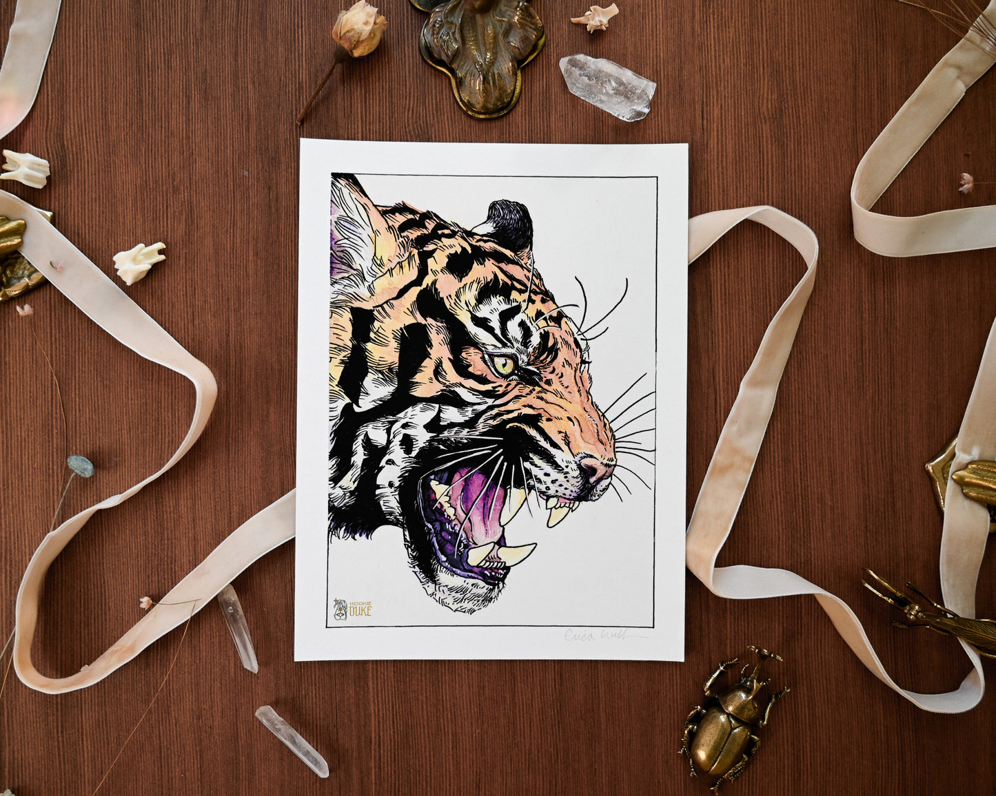 Tiger Watercolor Study