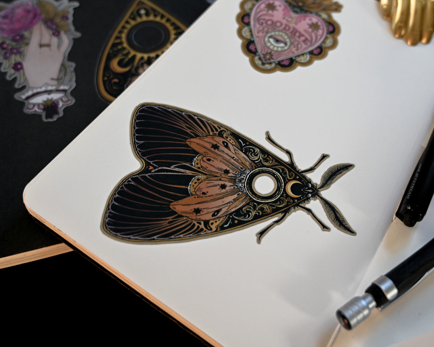 Moth Planchette Sticker