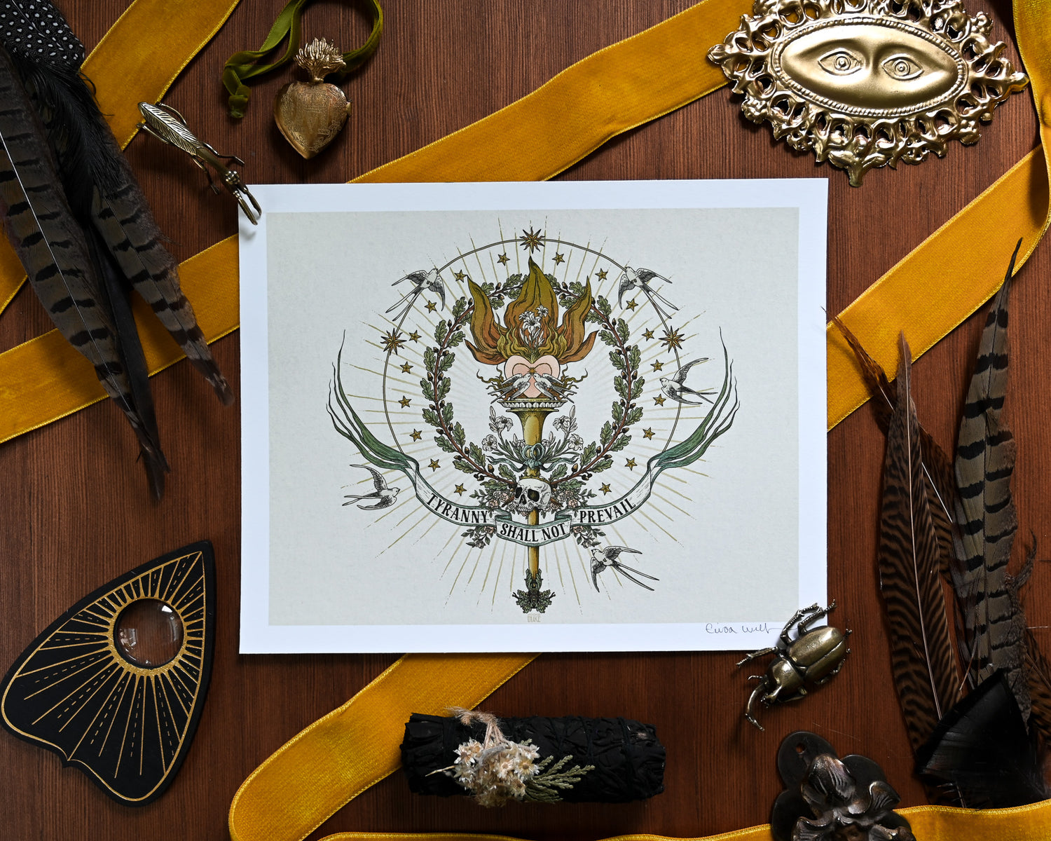 Against Tyranny — giclée fine art print by Erica Williams (HookieDuke)