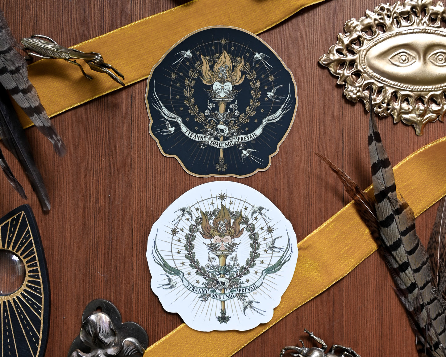 Against Tyranny Metallic Sticker