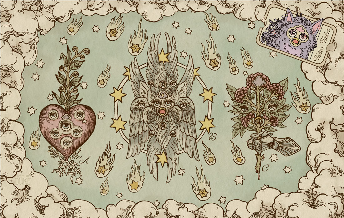 Furby Esoterica Tattoo Flash by Erica Williams (HookieDuke) (view 2)