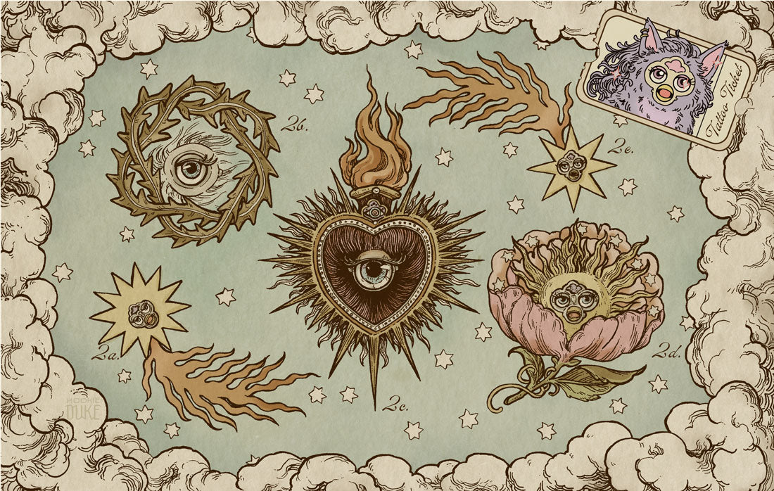 Furby Esoterica Tattoo Flash by Erica Williams (HookieDuke) (view 3)