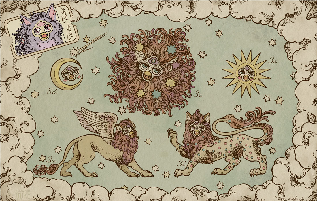Furby Esoterica Tattoo Flash by Erica Williams (HookieDuke) (view 4)